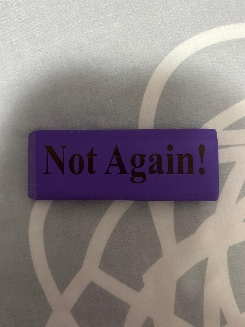 Purple Not Again! Jumbo Eraser